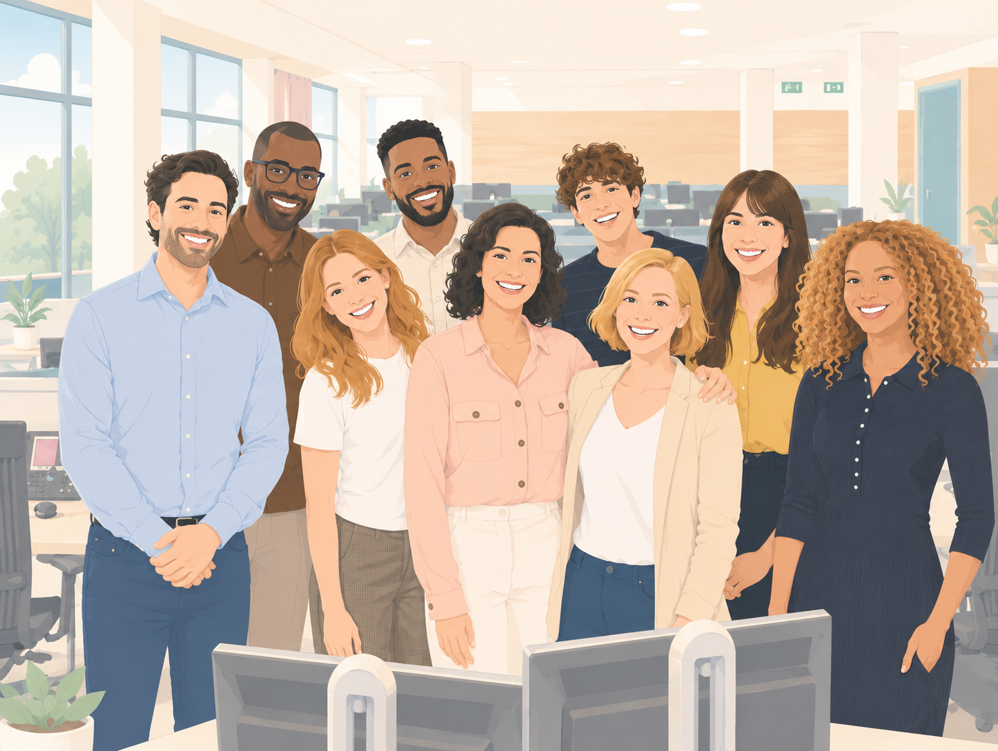 ATP Reflect team in a bright workplace